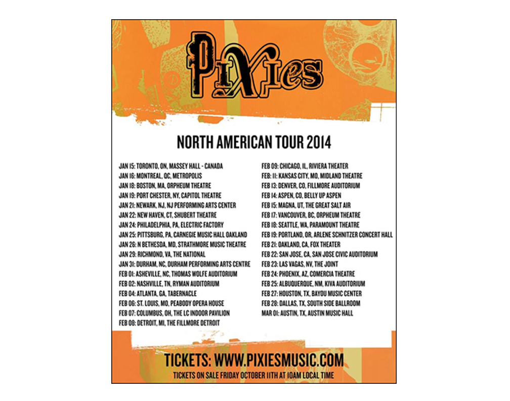 Pixies tour poster 3