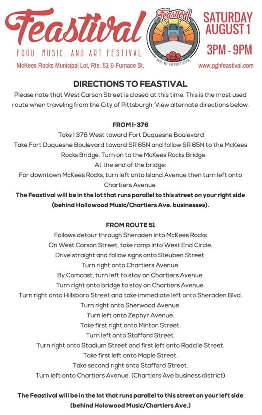Feastival Directions